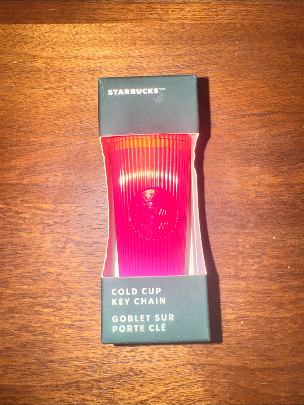Starbucks Pink-Red Cold Cup Keychain